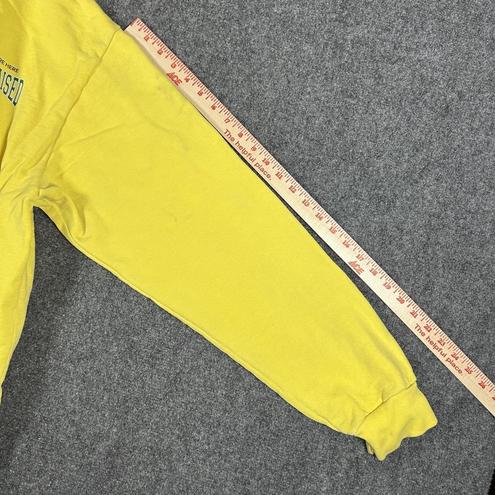 Born x Raised Wish You Were Here Yellow Pullover Hoodie Men's Size XL  #2506 - Picture 10 of 11